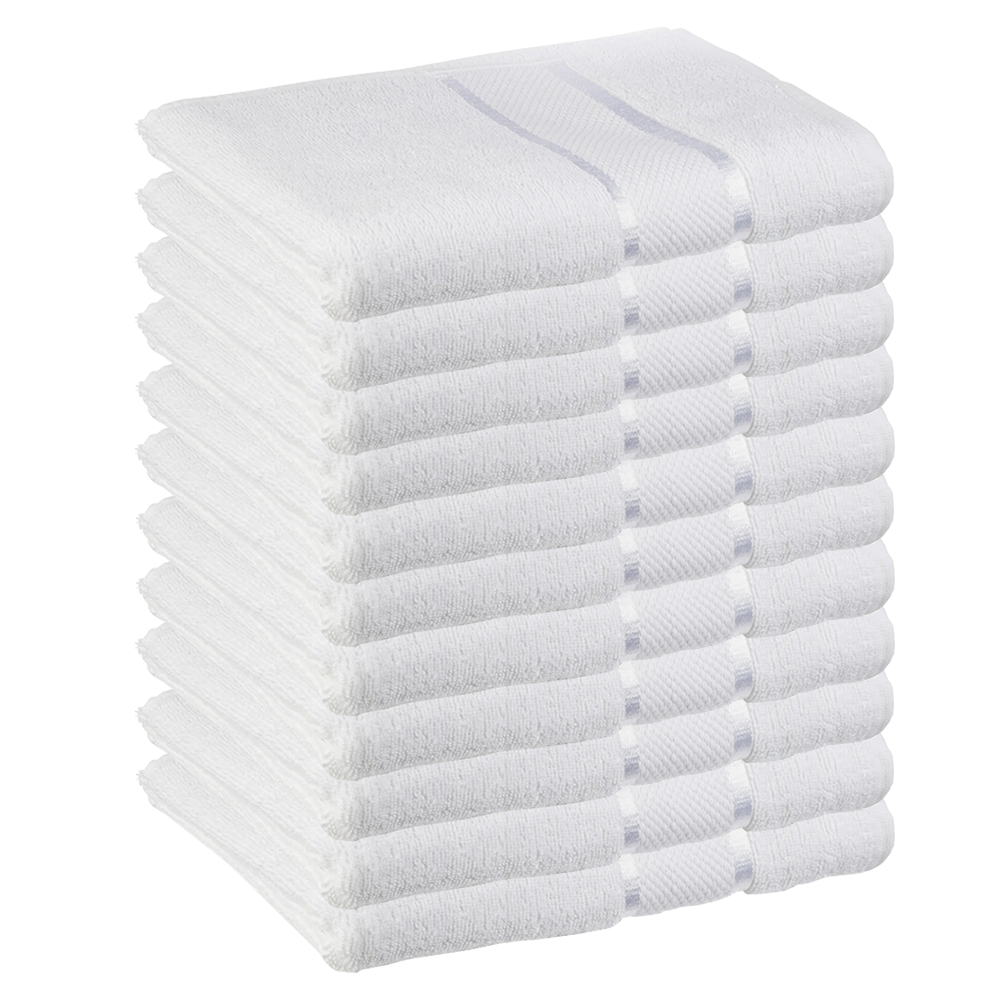 Prosop de baie si de fata Lodi, pentru uz rezidential/hotel/calatorii, densitate 420g/m², model egiptean, bumbac 100%, dimensiuni 30x50 cm, alb