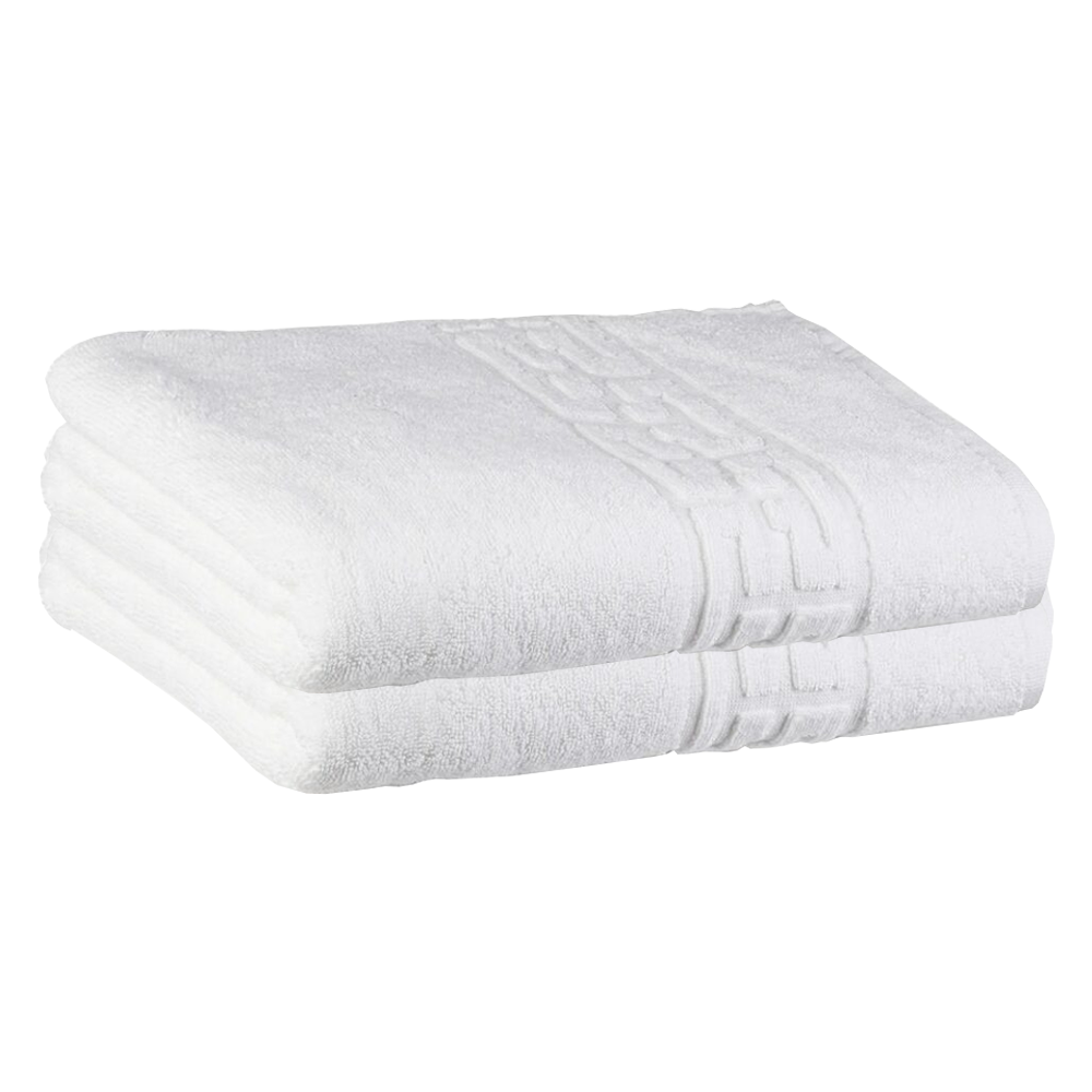 Prosop de Baie si de Fata cu Fir Dublu Lodi1391, pentru uz rezidential/hotel/calatorii, densitate 620g/m², model grecesc, bumbac 100%, dimensiuni 70x130 cm, alb