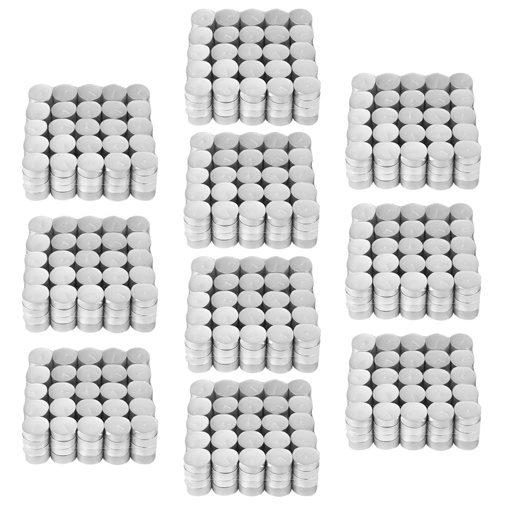 Set Lumanari Tip Pastila Lodi, din ceara, inodore, timp de ardere 3 ore, 3.6 x 0.8 cm, alb