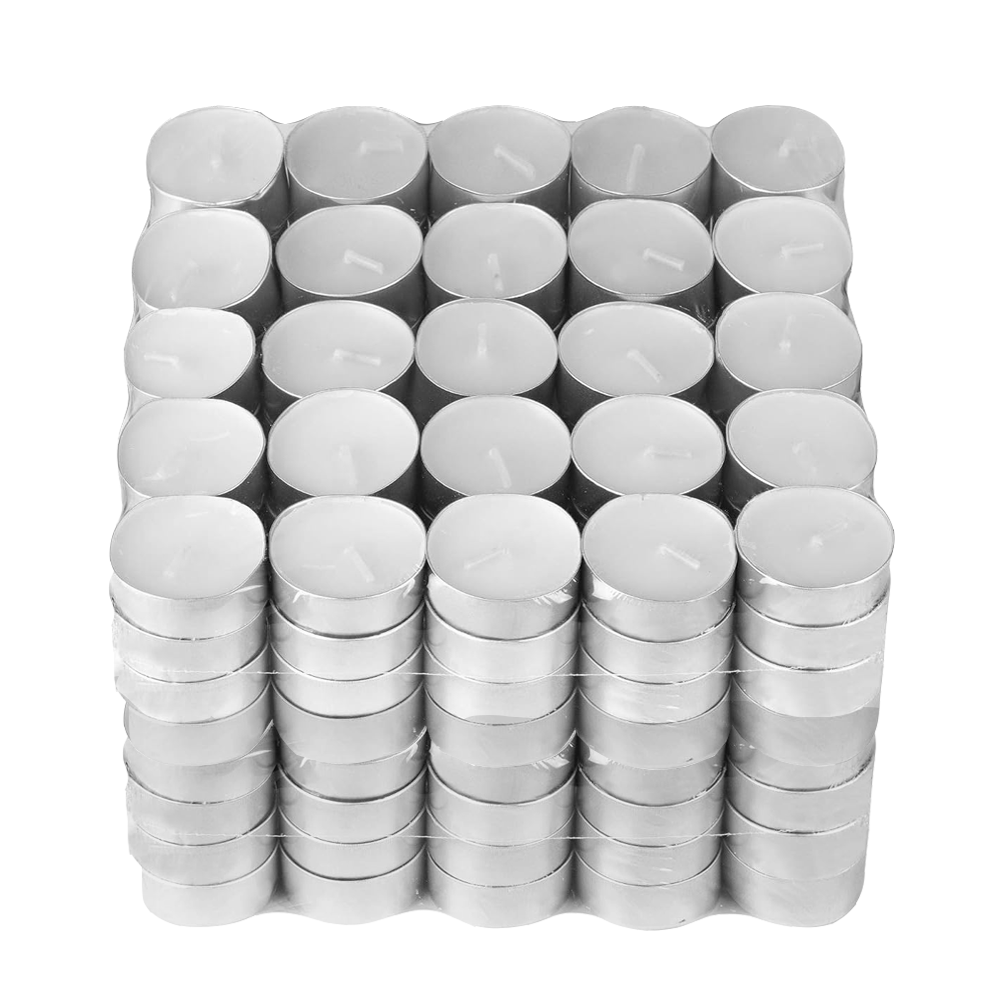 Set Lumanari Tip Pastila Lodi, din ceara, inodore, timp de ardere 3 ore, 3.6 x 0.8 cm, alb
