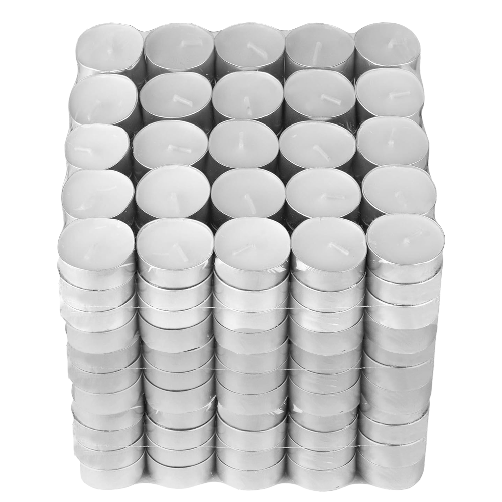 Set Lumanari Tip Pastila Lodi, din ceara, inodore, timp de ardere 3 ore, 3.6 x 0.8 cm, alb