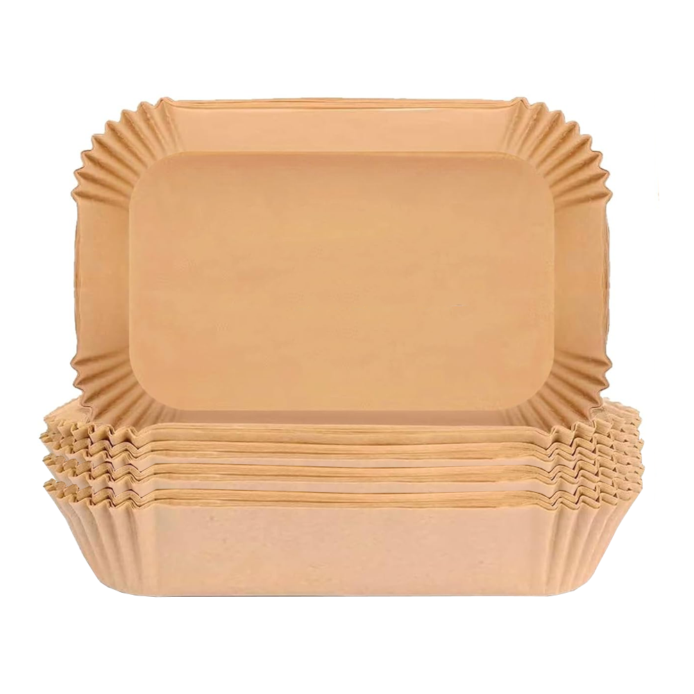Set 300 Bucati Hartie de Copt pentru Air Fryer Lodi965, friteuza, unica folosinta, 22 x14 x 4.5 cm, dreptunghiular, maro