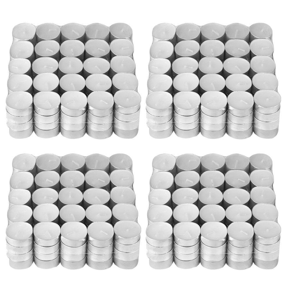 Set Lumanari Tip Pastila Lodi, din ceara, inodore, timp de ardere 3 ore, 3.6 x 0.8 cm, alb