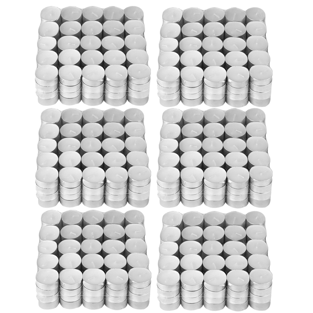 Set Lumanari Tip Pastila Lodi, din ceara, inodore, timp de ardere 3 ore, 3.6 x 0.8 cm, alb