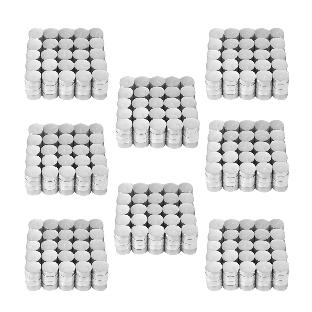 Set Lumanari Tip Pastila Lodi, din ceara, inodore, timp de ardere 3 ore, 3.6 x 0.8 cm, alb