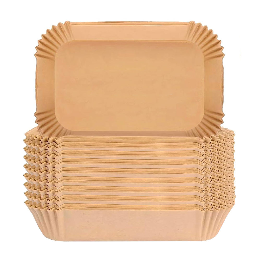 Set 800 Bucati Hartie de Copt pentru Air Fryer Lodi970, friteuza, unica folosinta, , 22 x14 x 4.5 cm, dreptunghiular, maro