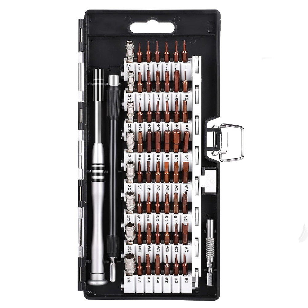 Set Trusa Surubelnite de Precizie 60 in 1 Lodi120, pentru Macbook, iMac, iPhone, electronice, telefon, PC, otel S2, varf magnetic, negru