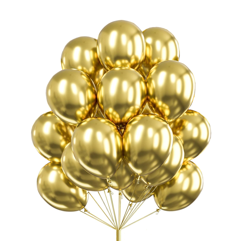 Set 50 Baloane Lodi721, pentru Petreceri/Aniversari/Evenimente, o singura dimensiune, latex, gold