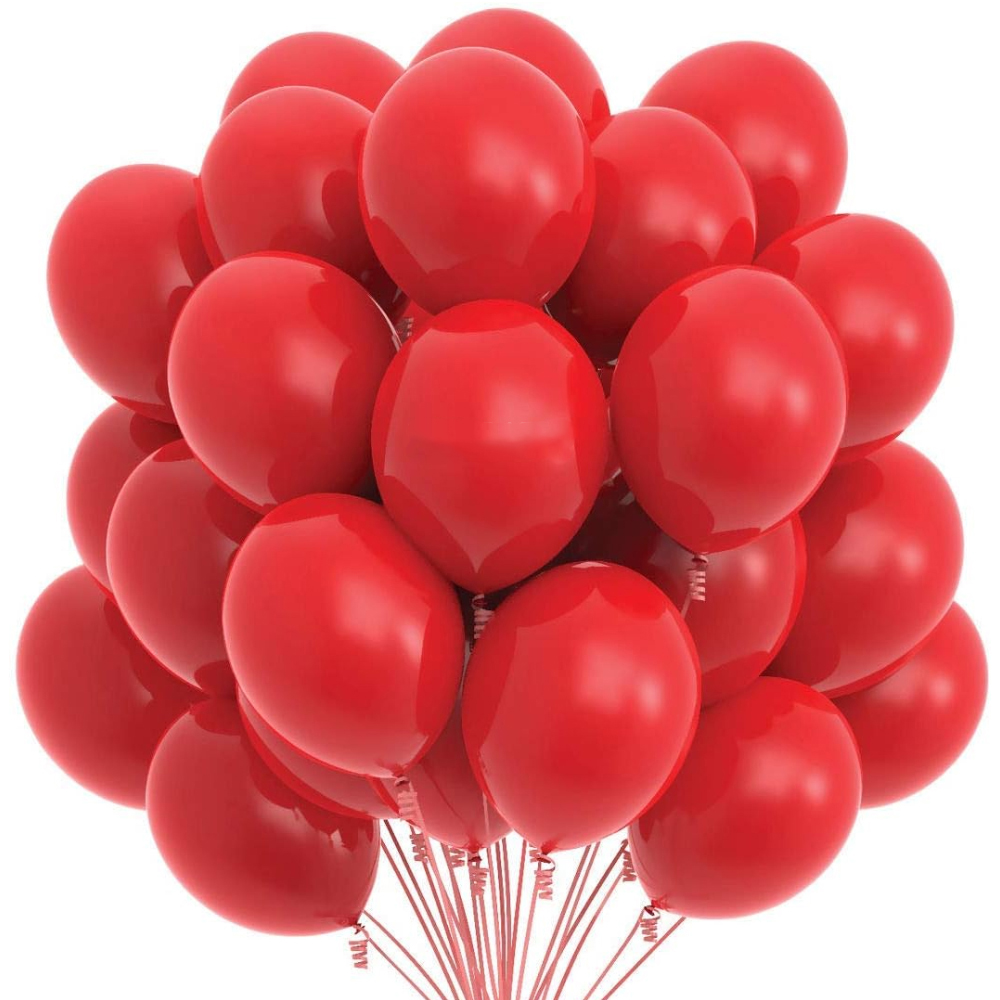 Set 100 Baloane Lodi256, pentru Petreceri/Aniversari/Evenimente, o singura dimensiune, latex, rosu