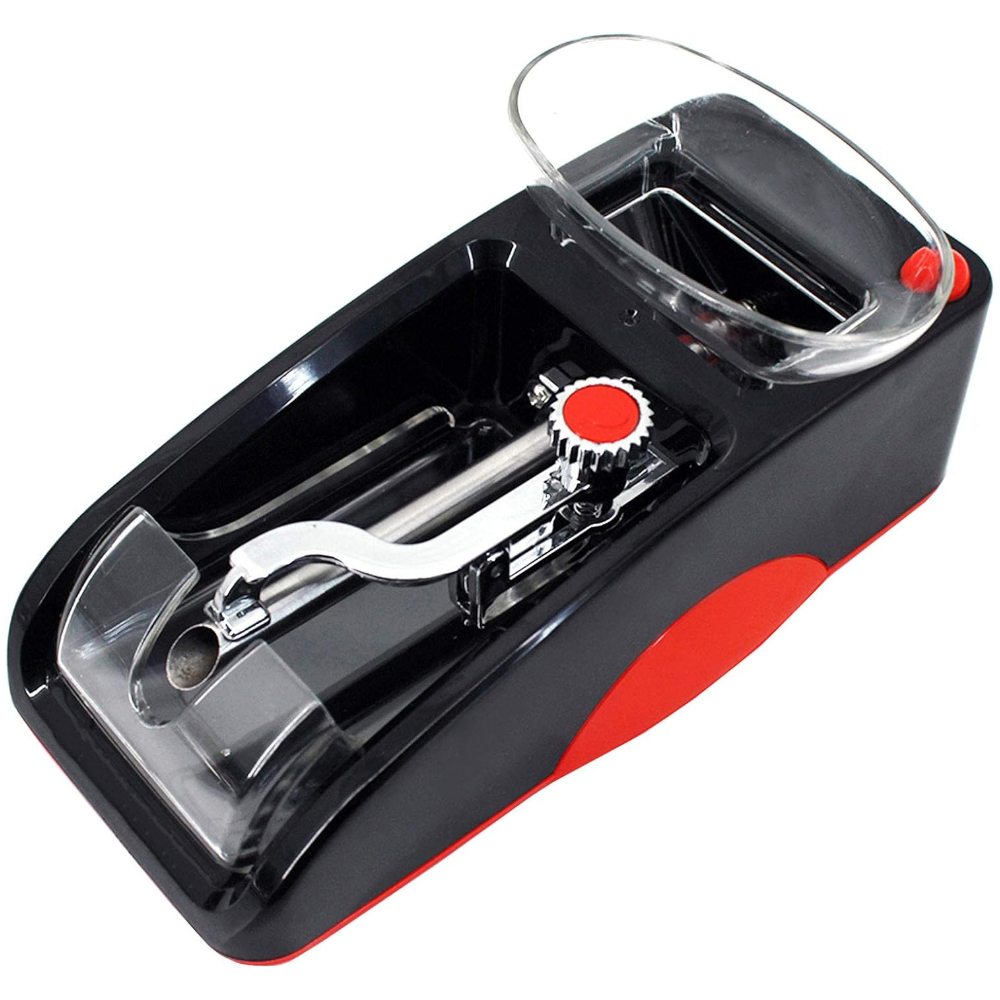 Aparat Electric de Facut Tigari Lodi273, injector tutun, dimensiune standard, ergonomic, adaptor inclus, rosu/negru