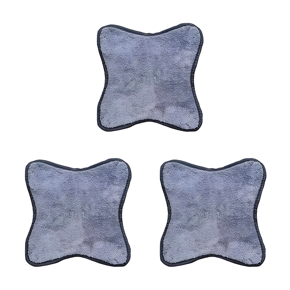 Set 3 Rezerve pentru Mop cu Cap in Forma de Stea Lodi1246, rotire 360 grade, 24 cm, gri