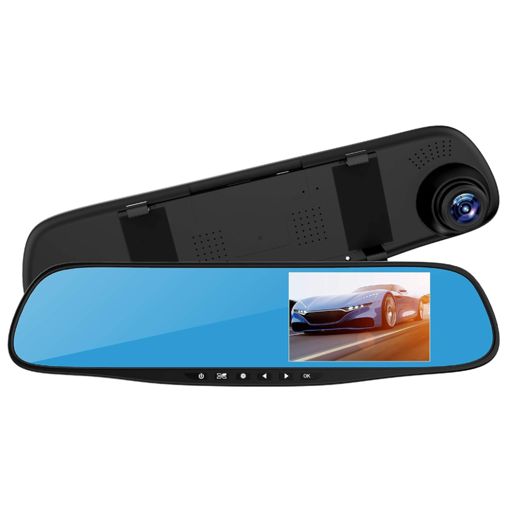 Oglinda Auto Retrovizoare cu Camera Frontala Lodi492, video Full HD 1080P, senzor G, 32GB, Night Vision, Display 2.8 inch, negru