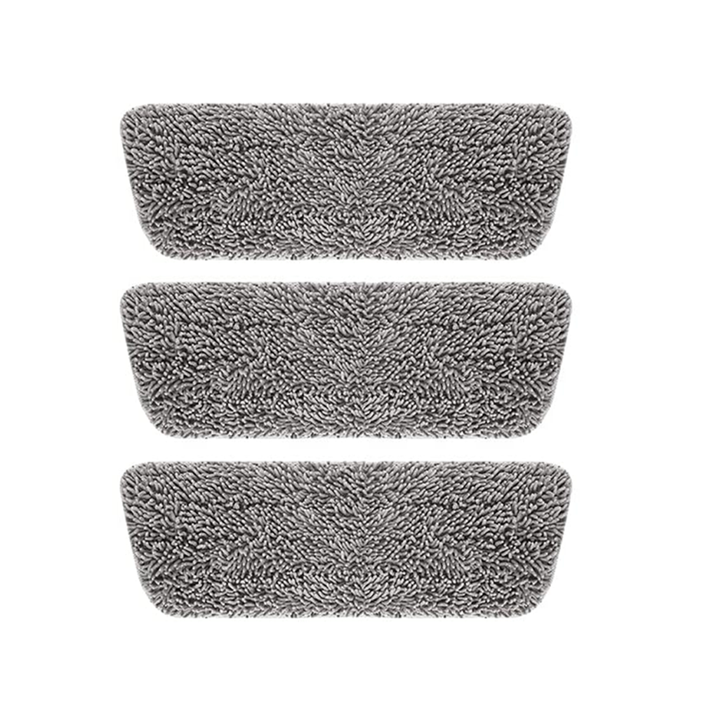 Set 3 Rezerve pentru Mop cu Cap Dreptunghiular Lodi1245, rotire 360 grade, 34 x 12 cm, gri