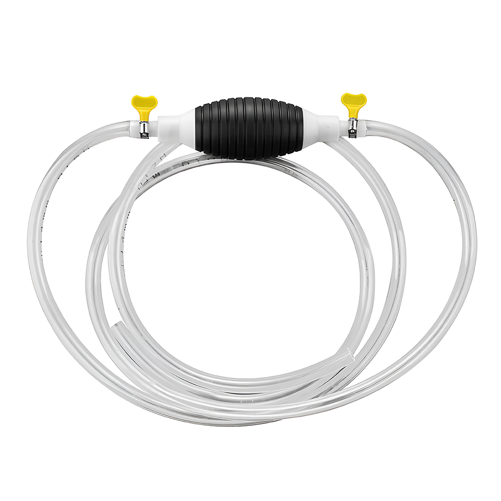Pompa Manuala pentru Transfer Lichide Lodi995, cleme prindere, tip sifon, furtun 1, 5m lungime, anti-scurgere, materiale calitative, negru-alb
