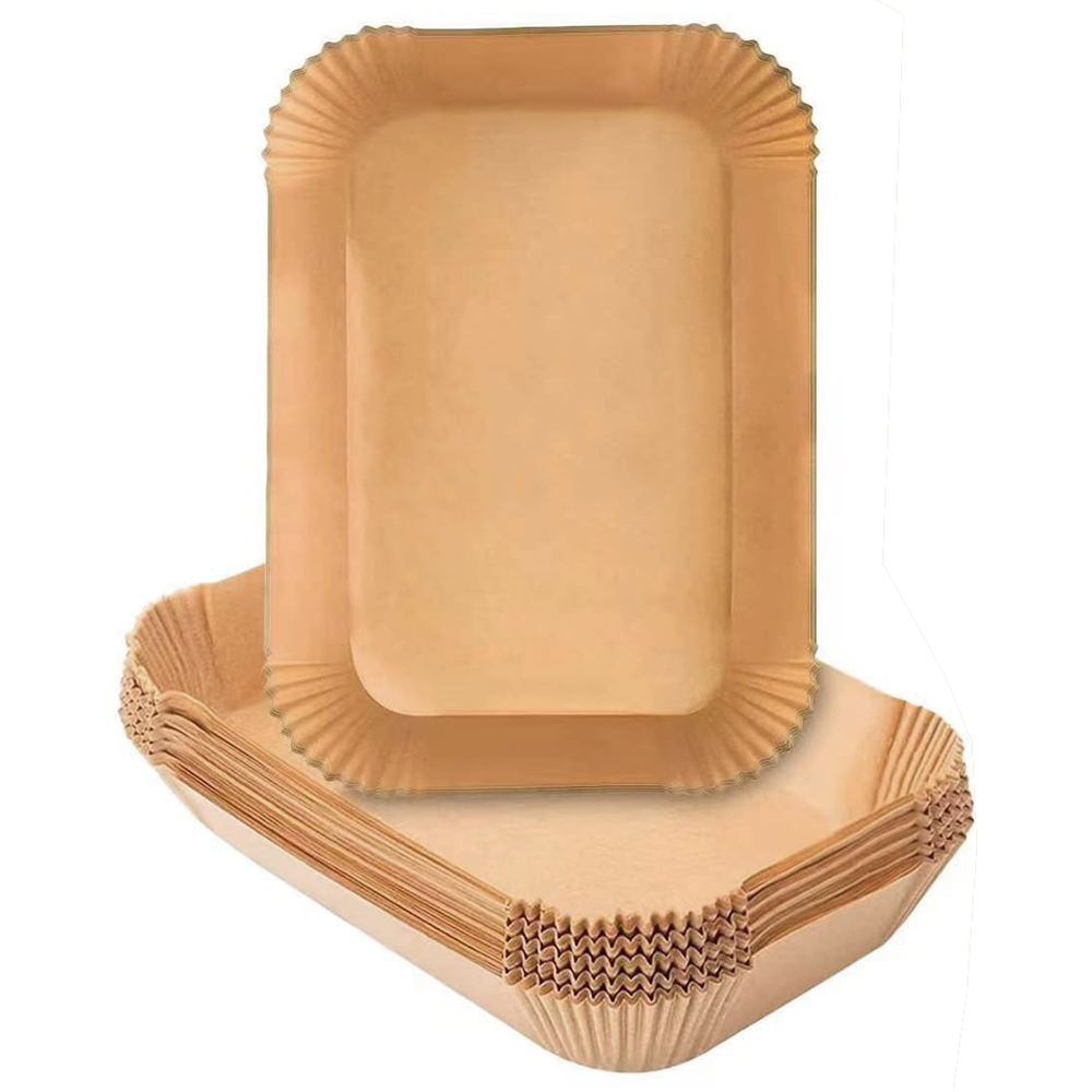 Set 100 Bucati Hartie de Copt pentru Air Fryer Lodi804, friteuza, unica folosinta, , 22 x14 x 4.5 cm, dreptunghiular, maro