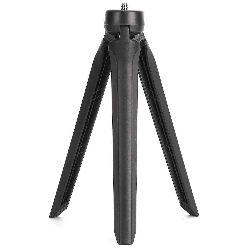 Mini Trepied Lodi1312, pentru telefon, aparat foto, camera video,lampa circulara, materiale calitative, surub universal, picioruse anti-derapante, portabil, ergonomic, 20 x 3 cm, negru