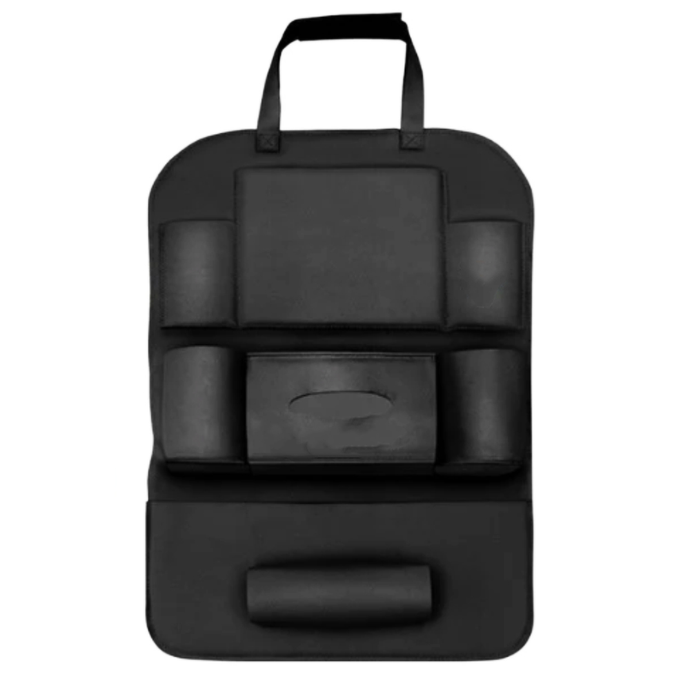 Organizator pentru Scaun Auto Lodi136, 9 Compartimente, multifunctional, universal, suport tableta si telefon, suport servetele, negru