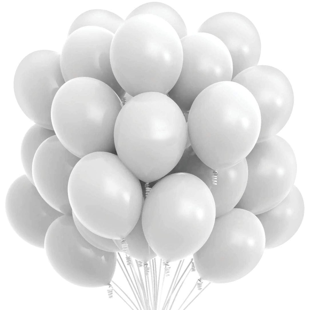 Set 100 Baloane Lodi251, pentru Petreceri/Aniversari/Evenimente, o singura dimensiune, latex, alb