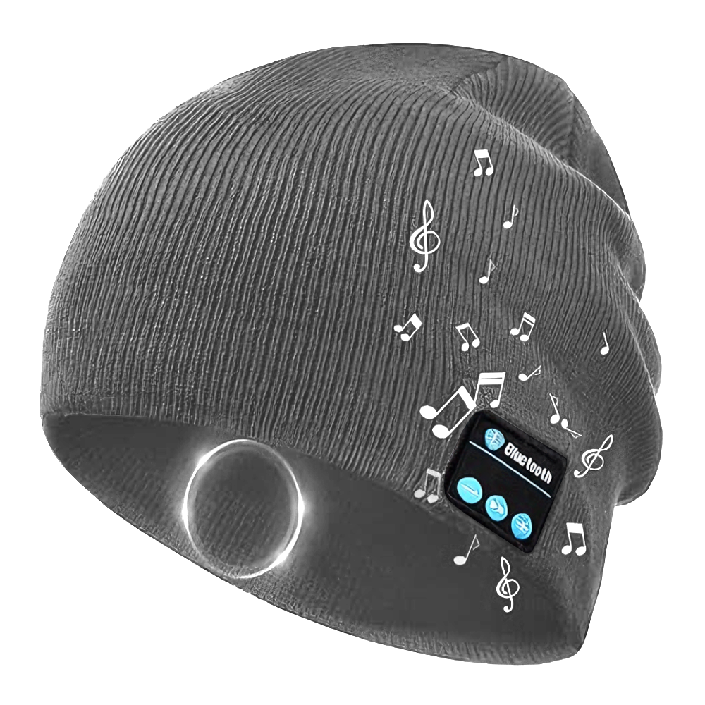 Caciula Bluetooth Unisex Lodi1494, hands-free, microfon, difuzoare stereo incorporate, sistem audio detasabil, curatare usoara, comoda, pentru alergare/drumetii, gri deschis