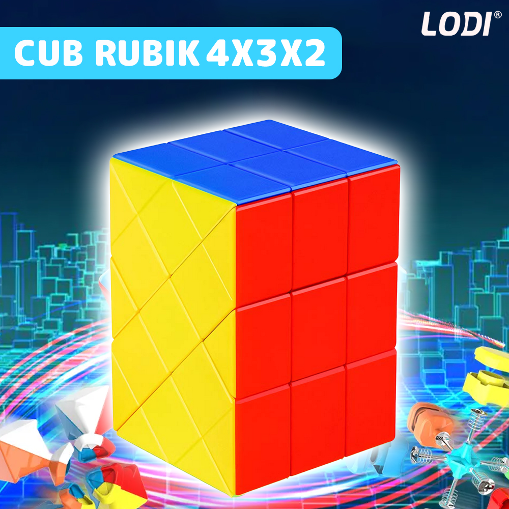 Cub Rubik Magic Cube Magnetic Lodi1461, speed puzzle, stickerless, dezvoltarea inteligentei, 4x3x2, multicolor