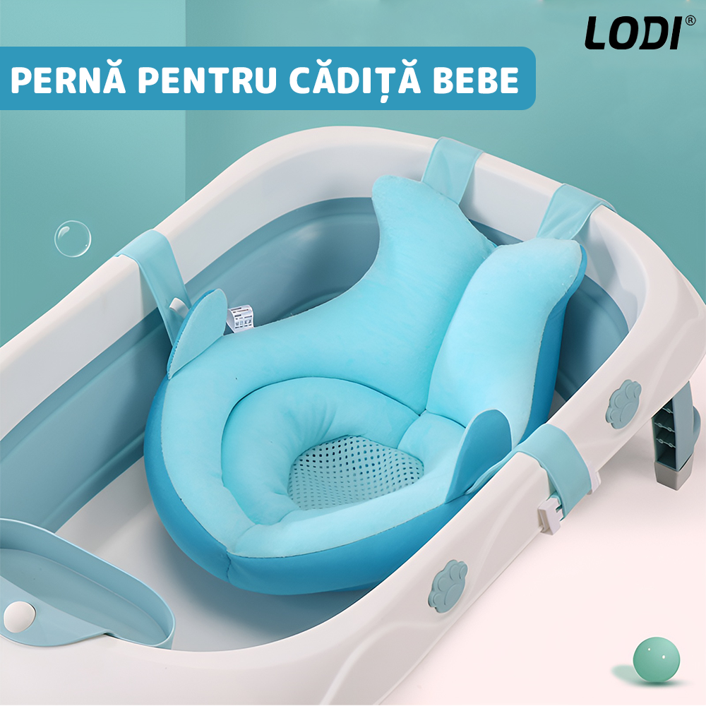 Pernuta Cadita pentru Bebe Lodi1043, multifunctionala, atasabila pe cadita, hipoalergenica, ablastru