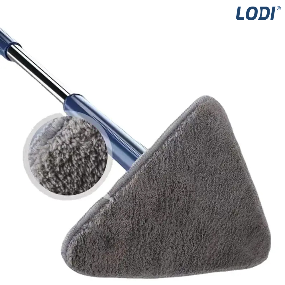Set 3 Rezerve pentru Mop cu Cap Triunghiular Lodi357, rotire 360 grade, 27 cm, gri