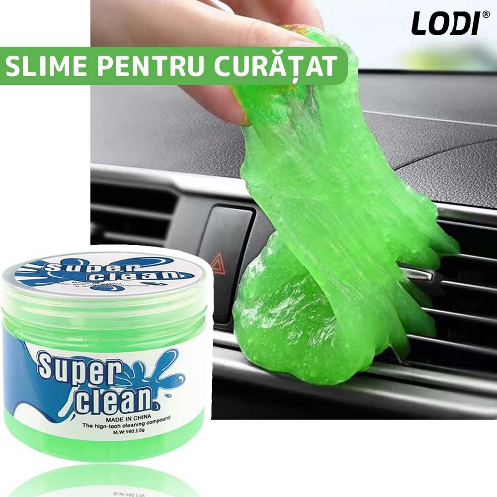Slime pentru Curatat Spatii Greu Accesibile Lodi314, Super Clean, interior auto, tastatura, uz casnic, verde