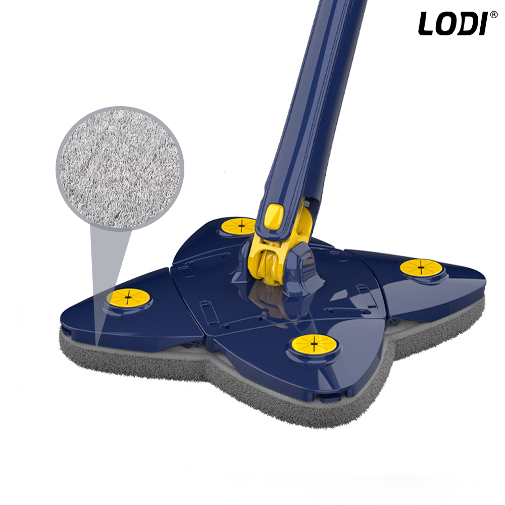 Set 3 Rezerve pentru Mop cu Cap in Forma de Stea Lodi1246, rotire 360 grade, 24 cm, gri