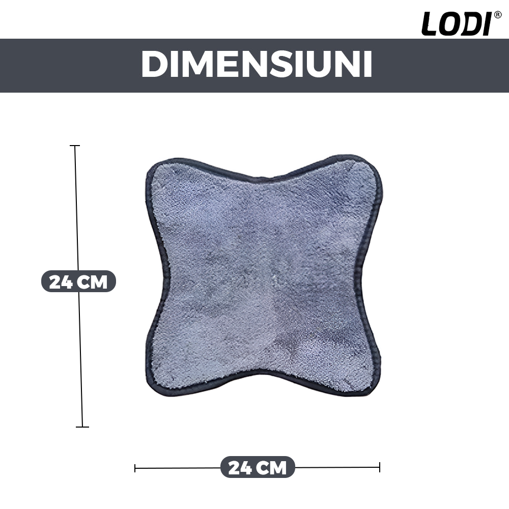 Set 3 Rezerve pentru Mop cu Cap in Forma de Stea Lodi1246, rotire 360 grade, 24 cm, gri