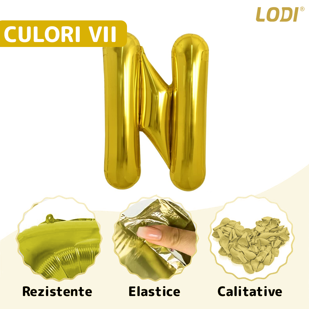 Set 12 Baloane Lodi748, Litere, pentru Petreceri/Aniversari/Evenimente, o singura dimensiune, o culoare, metalizate, folie, model BINE ATI VENIT auriu, 45 cm