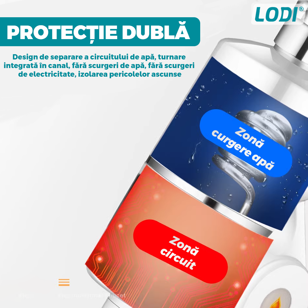 Robinet Electric pentru Incalzit Apa Lodi1199, materiale calitative, sistem de incalzire eficient, indicator temperatura, otel inoxidabil, alb