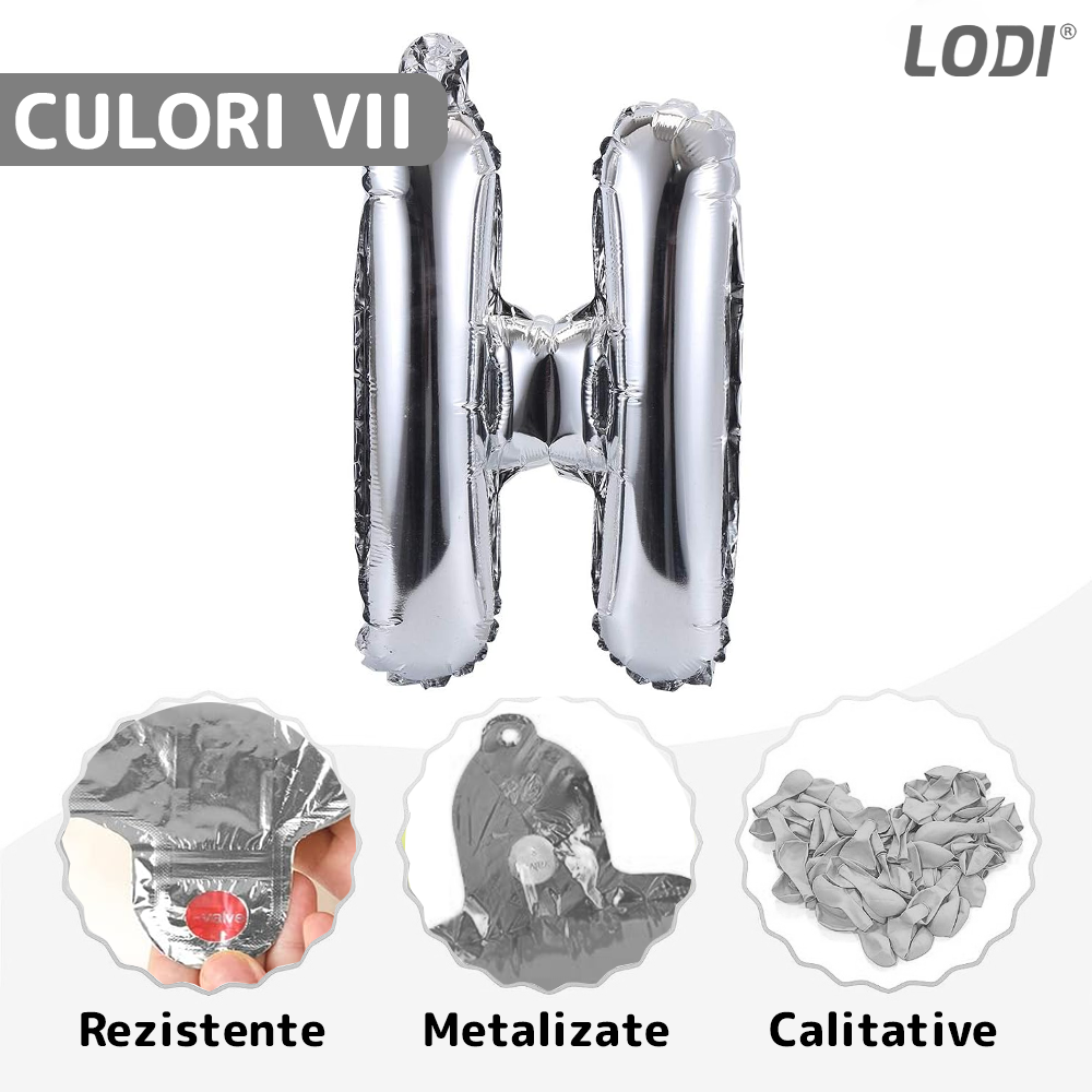 Set 25 Baloane Lodi718, Litere, pentru Petreceri/Aniversari/Evenimente, confetti, stelute, model HAPPY BIRTHDAY, argintiu