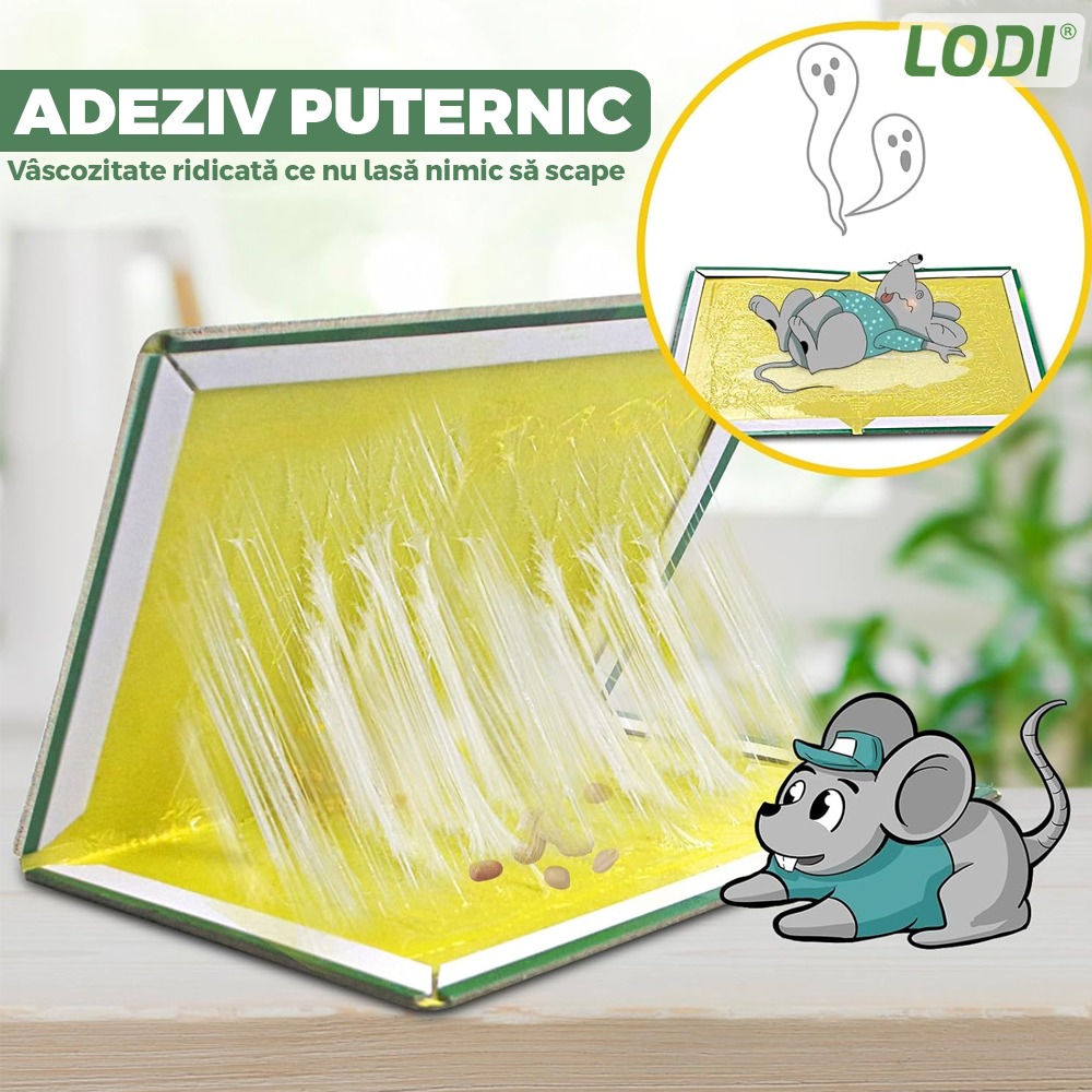 Set 50 x Capcane cu Lipici pentru Sobolani Lodi996, soareci, insecte, daunatori, din carton, tip carte, adeziv puternic, fara miros, reutilizabile, pentru exterior/interior, non-toxice, verde