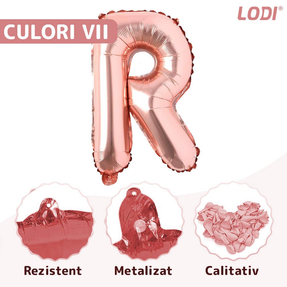 Balon in Forma de Litera R Lodi1473, metalizat, pentru Petreceri/Aniversari/Evenimente, rezistent, folie, rose gold, 40 cm