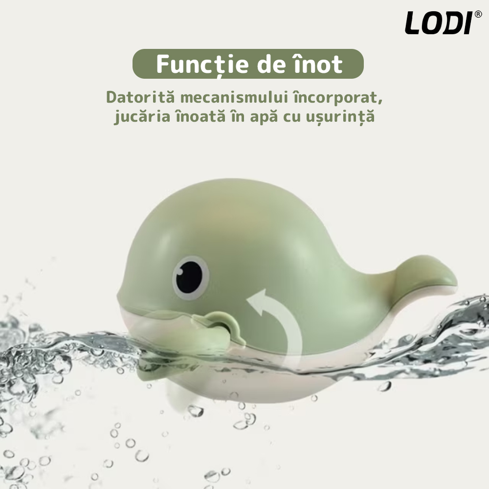 Set 3 Jucarii de Baie pentru Copii Lodi596, Inotatoare, interactive, fara baterii, mecanism cu cheita, multicolor