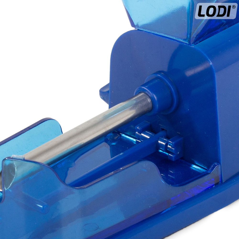 Aparat Electric de Facut Tigari Lodi281, injector tutun, ergonomic, dimensiune standard, accesorii incluse, albastru