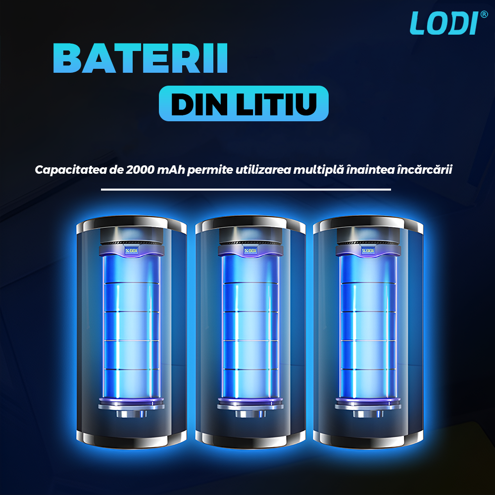 Aspirator Auto 4 in 1 Lodi1179, portabil, multifunctional, wireless, compresor anvelope. manometru, lanterna LED, aspirare umeda/uscata, vacuum 6000 mbar, putere motor 100W, afisaj digital, negru