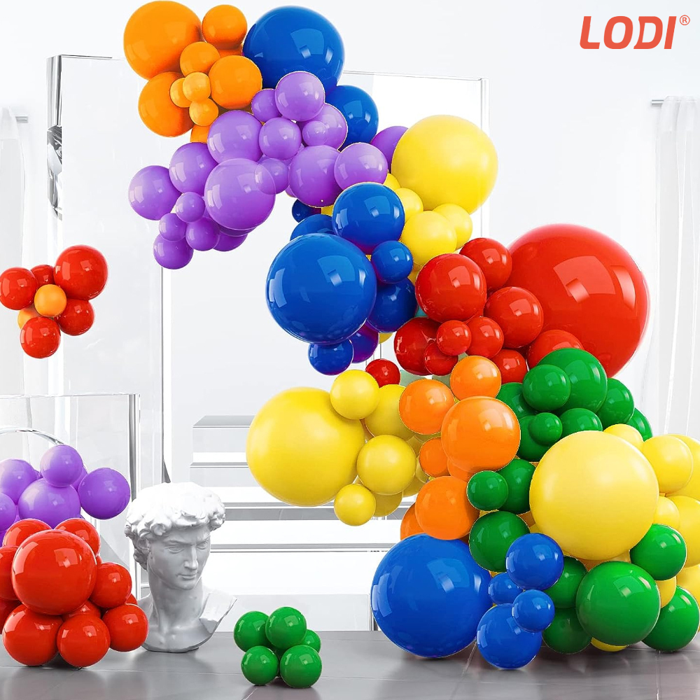 Set 100 Baloane Lodi255, pentru Petreceri/Aniversari/Evenimente, o singura dimensiune, latex, multicolor