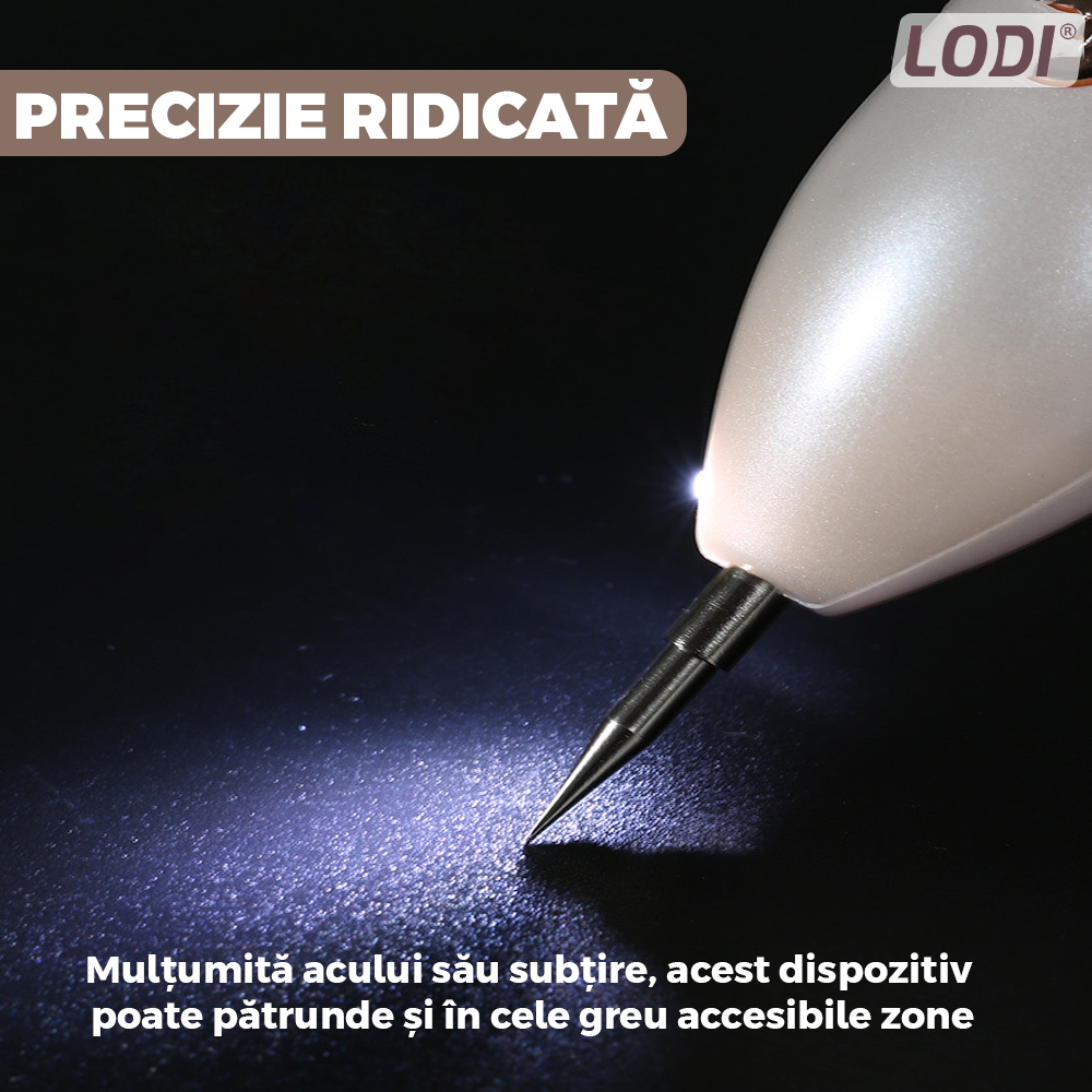 Aparat Plasma Pen Lodi524, 9 viteze, 5 ace de schimb incluse, indepartarea alunite, pete, negi, cicatrici, tatuaje, pistrui, lifting pleoape, afisaj LCD, auriu