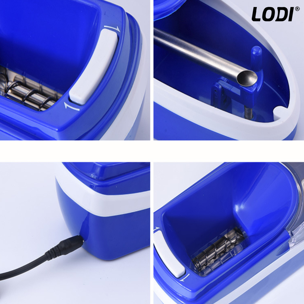 Aparat Electric de Facut Tigari Lodi275, injector de tutun, ergonomic, dimensiune standard, adaptor inclus, albastru