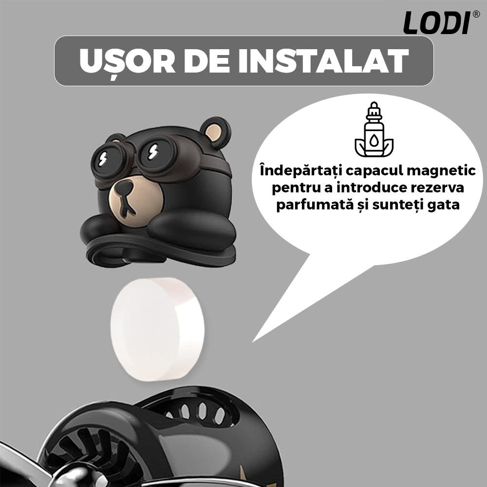 Set 3 Rezerve pentru Difuzor Aromaterapie Auto Lodi853, tip pastila, compatibil cu orice model de difuzor cu elice, arome cu extracte naturale, alb