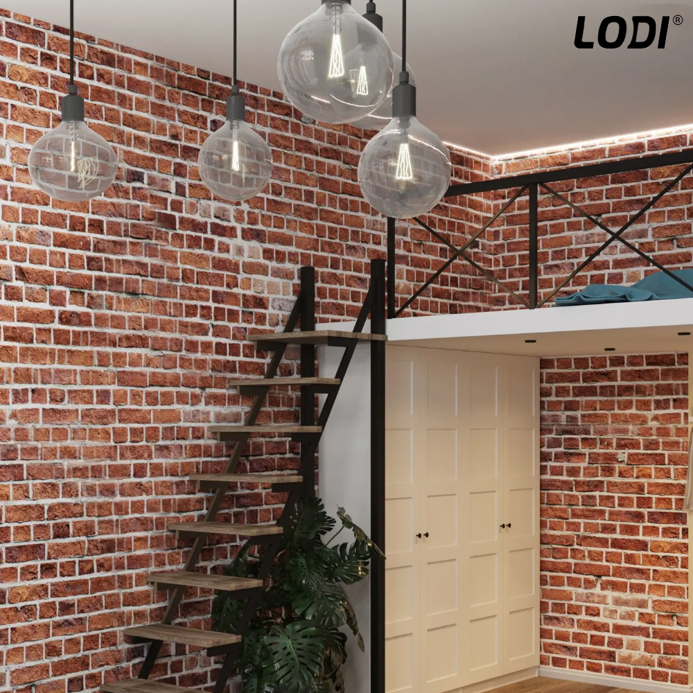 Set Tapet Caramida 3D Lodi80, Model Piatra Dreptunghiulara, suprafata acoperire 5.3 mp, autoadeziv, waterproof, usor de montat, design modern, 70x77 cm, multicolor