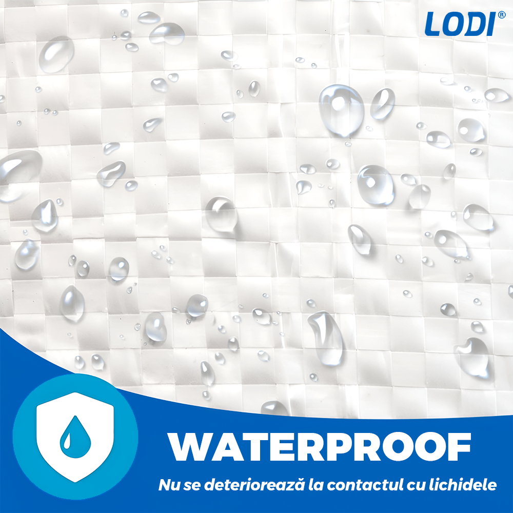 Set 200 de Saci de Rafie Lodi1252, materiale calitative, rezistenta ridicata, capacitate mare, waterproof, universali, 55 x 100 cm, alb/albastru