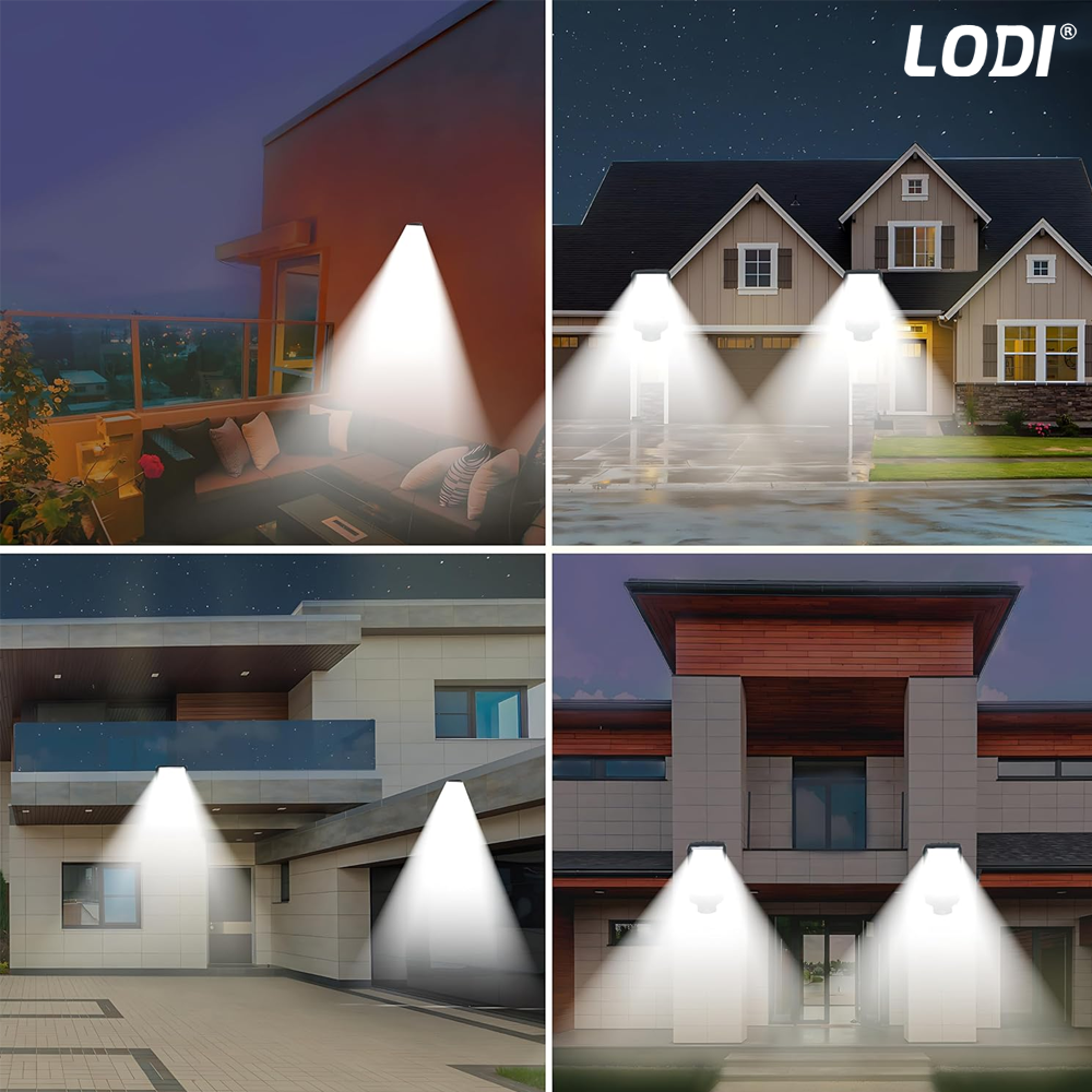 Lampa Solara Stradala 108 LED-uri Lodi863, control prin telecomanda, senzor de miscare, 3 moduri de iluminare, protectie IP65, Waterproof, exterior, negru