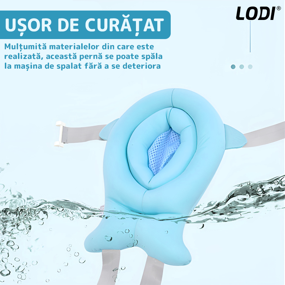 Pernuta Cadita pentru Bebe Lodi1043, multifunctionala, atasabila pe cadita, hipoalergenica, ablastru