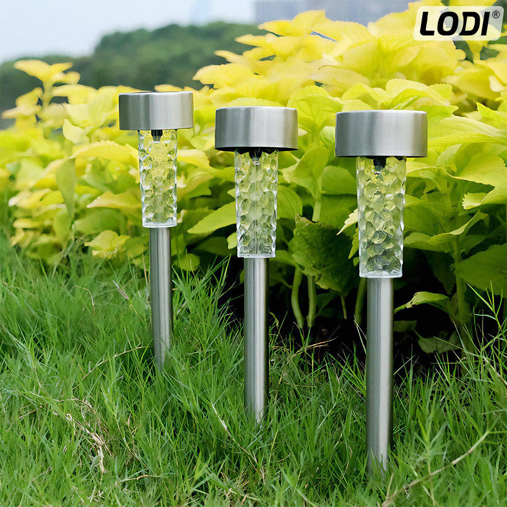 Set 10 Lampi Solare pentru Gradina Lodi1119, tehnologie LED, pentru exterior, incarcare solara, autonomie 8 ore, tip tarus, PVC, lumina alb rece