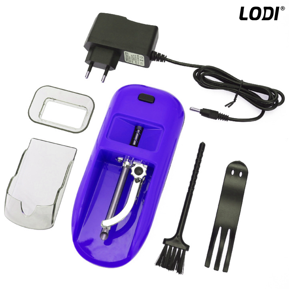 Aparat Electric de Facut Tigari Lodi283, injector tutun, dimensiune standard, ergonomic, accesorii incluse, albastru