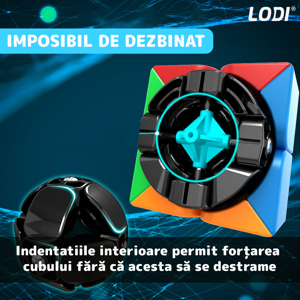 Cub Rubik Magic Cube Magnetic Lodi1461, speed puzzle, stickerless, dezvoltarea inteligentei, 4x3x2, multicolor