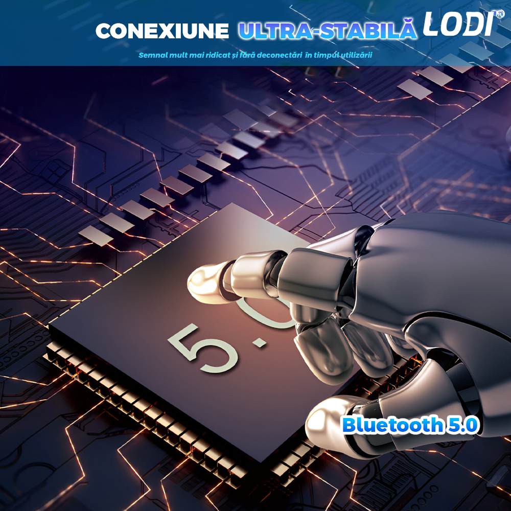 Caciula Bluetooth Unisex Lodi1492, hands-free, microfon, difuzoare stereo incorporate, sistem audio detasabil, curatare usoara, comoda, pentru alergare/drumetii, negru