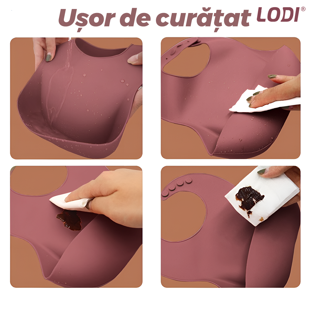 Set Hranire Bebeulsi Lodi1007, 6 piese, termorezistente, silicon, fara BPA, pliabile, usor de curatat, roz inchis